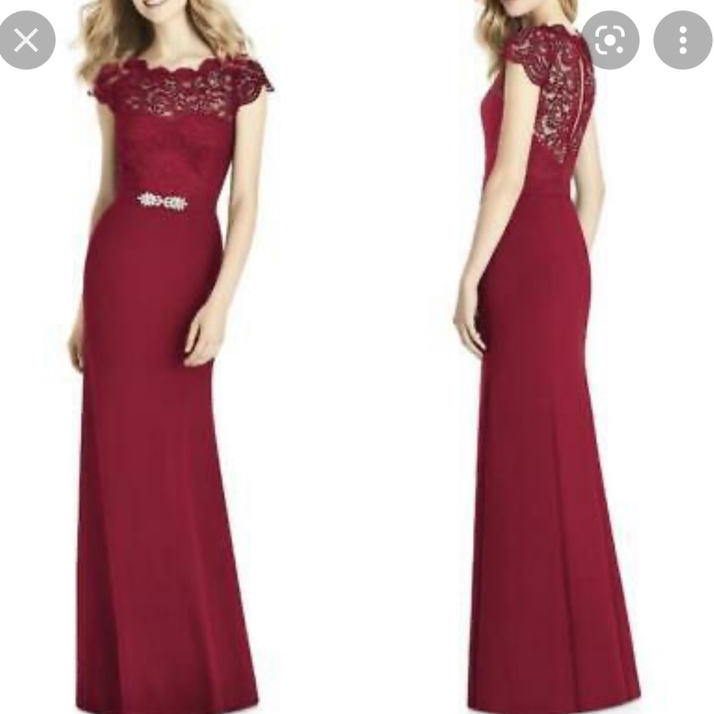 NWOT Jenny Peckham Burgundy Lace Bridesmaid